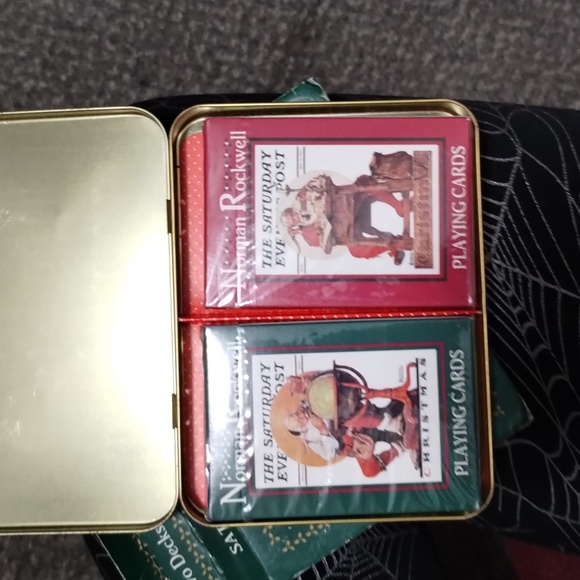 New 1996 Santa playing cards two decks in collectable tin limited edition - Picture 3 of 8